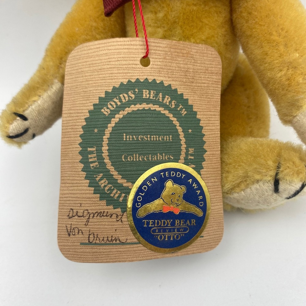 Boyds Bears Archive Collection Sigmund Von Bruin 7 inch Jointed Plush 1990 Tag - Picture 2 of 6